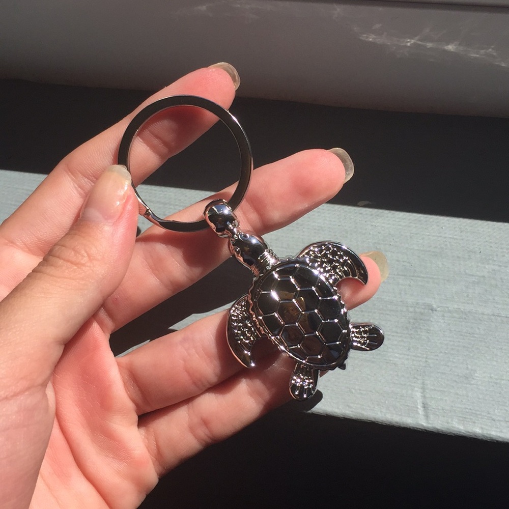 brand new reflective turtle keychain!